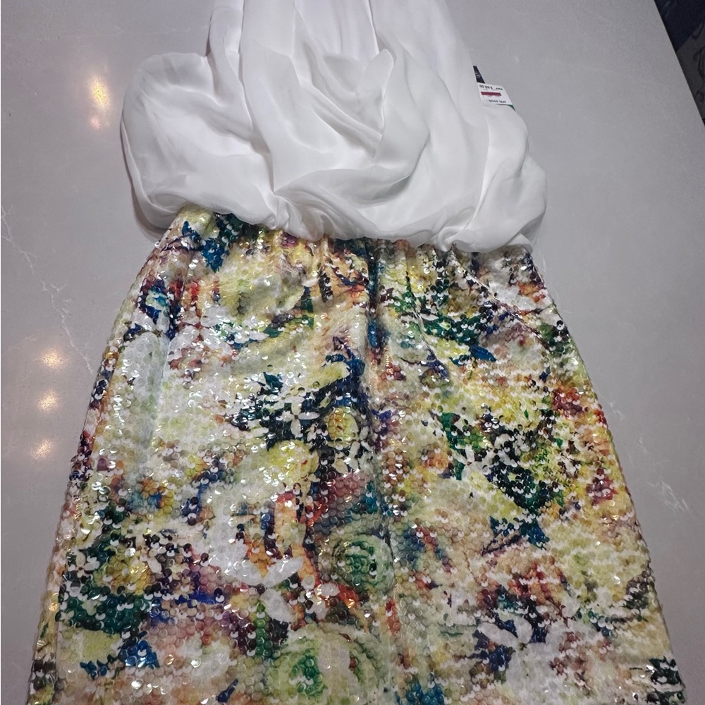 NWT As U Wish Multicolor Sequin Pencil Dress, Large